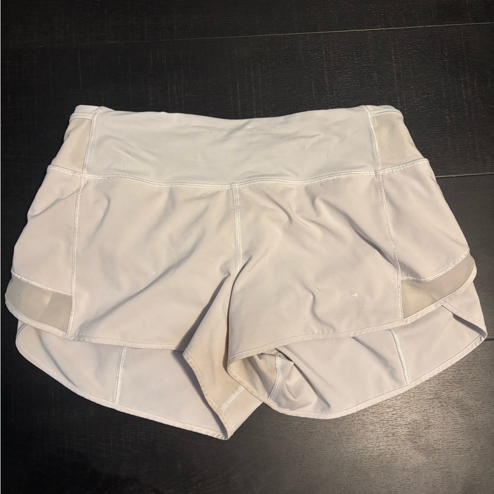 Lululemon Athletica Cream Athletic Shorts